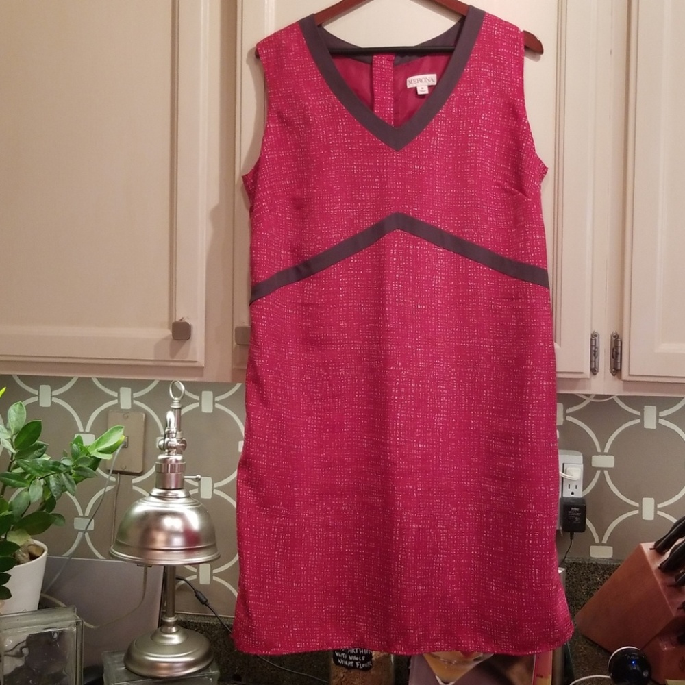 Raspberry Color Sheath Dress!